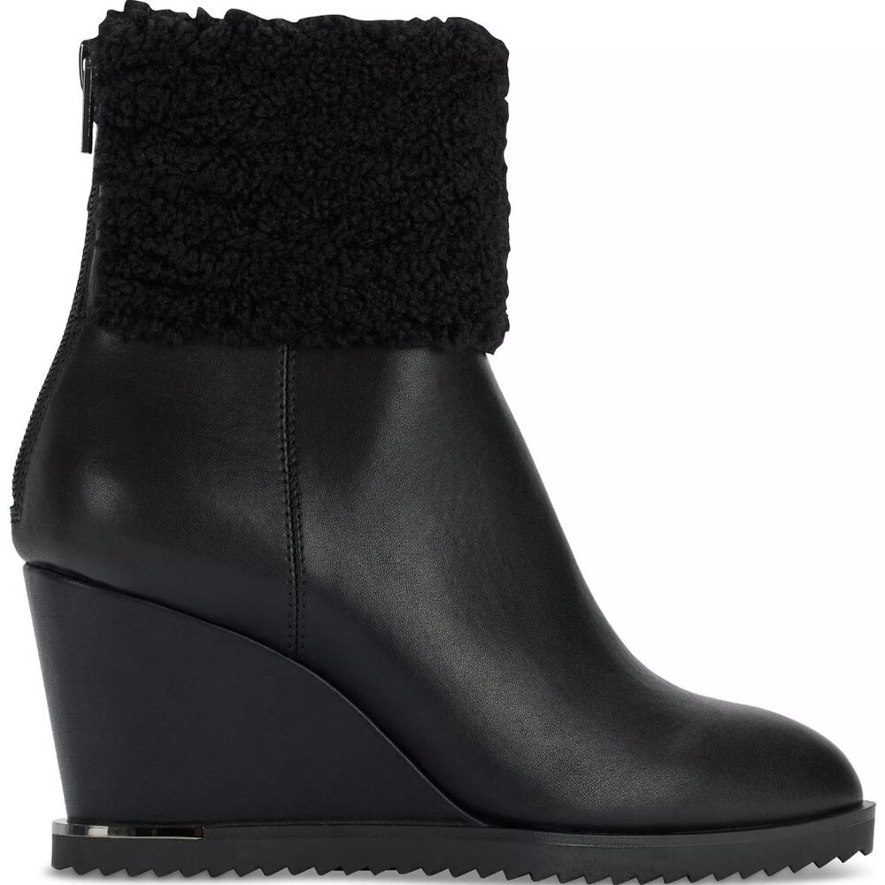 DKNY Powell Wedge Boots in Black Sz 9